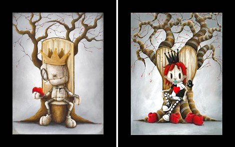 King of Hearts and Queen of Broken Hearts Set of 2 PP 2010 Limited Edition Print - Fabio Napoleoni