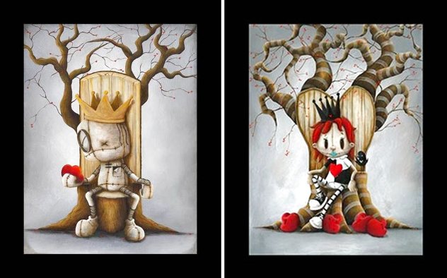 King of Hearts and Queen of Broken Hearts Set of 2 PP 2010 Limited Edition Print by Fabio Napoleoni