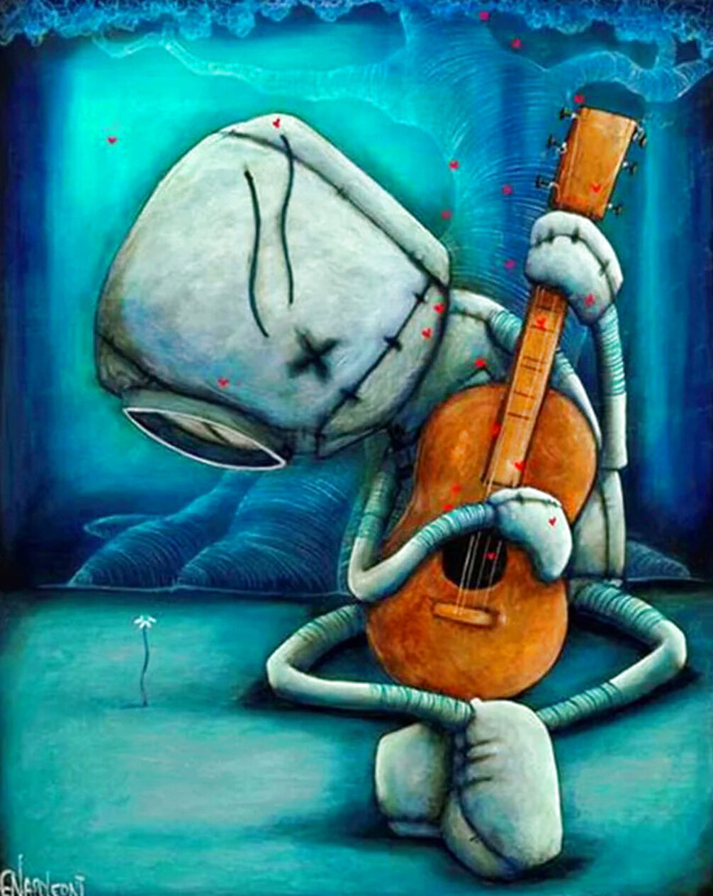 Playing on My Heartstrings Limited Edition Print on Metal 10x8 by Fabio ...
