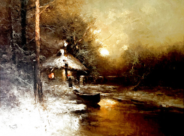 Solitude 48x60 - Huge Original Painting by Vladimir Nasonov