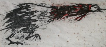 Rooster Unique Woodcut/monotype 1965 Limited Edition Print - Bruce Nauman Rooster Unique Woodcut/monotype 1965 Limited Edition Print - Bruce Nauman