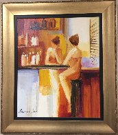 Reflective Moment 2005 30x27 Original Painting by Adriana Naveh - 1 Reflective Moment 2005 30x27 Original Painting by Adriana Naveh - 1