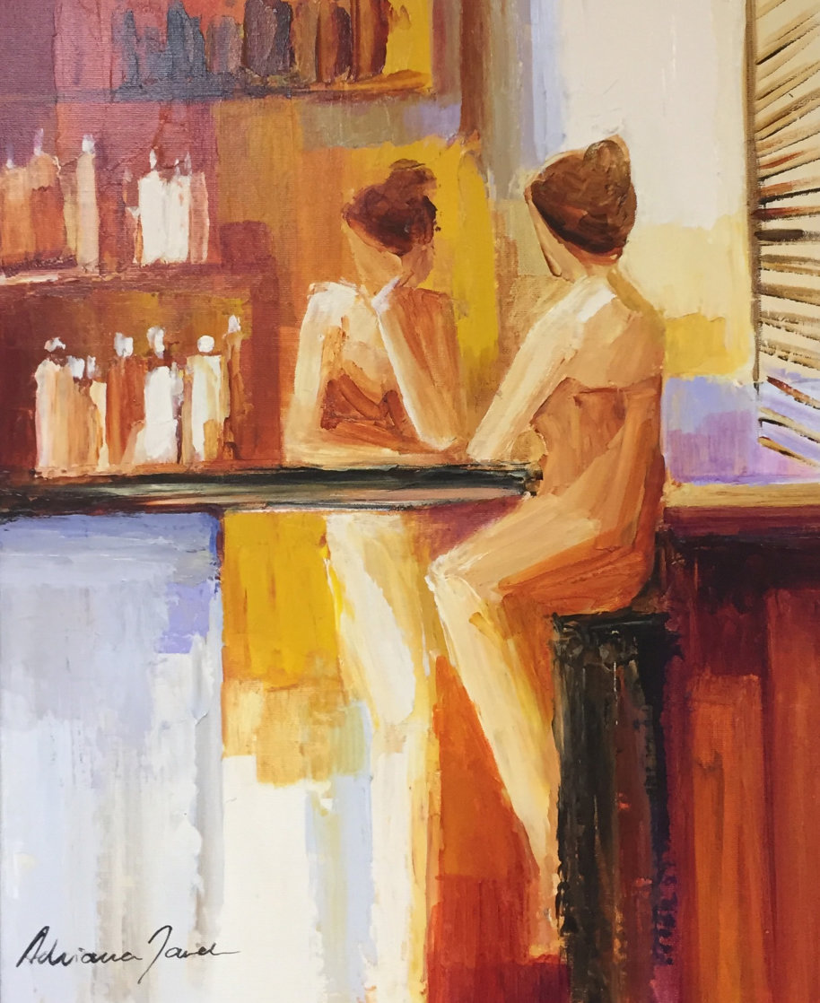 Reflective Moment 2005 30x27 Original Painting by Adriana Naveh Reflective Moment 2005 30x27 Original Painting by Adriana Naveh
