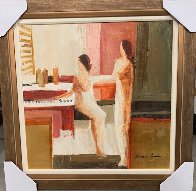 At the Jazz Bar 30x30 Original Painting by Adriana Naveh - 1 At the Jazz Bar 30x30 Original Painting by Adriana Naveh - 1