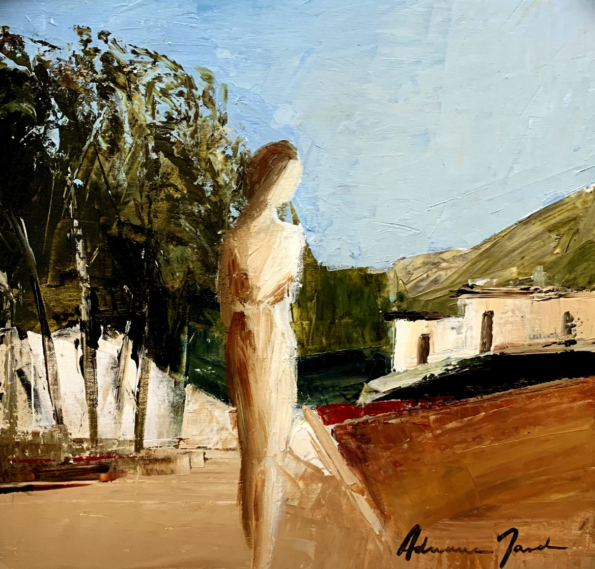 Rural Scenery 24x24 Original Painting by Adriana Naveh Rural Scenery 24x24 Original Painting by Adriana Naveh