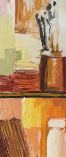 Artist Bookcase 39x10 Original Painting - Adriana Naveh Artist Bookcase 39x10 Original Painting - Adriana Naveh