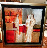 Casual Meeting 2010 15x15 Original Painting by Adriana Naveh - 1