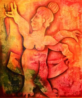 Vegetarian To Be 2005 48x42 Super Huge Original Painting - Alexandra Nechita Vegetarian To Be 2005 48x42 Super Huge Original Painting - Alexandra Nechita