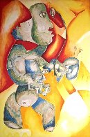 Green Hot Tea 1997 Limited Edition Print by Alexandra Nechita - 0 Green Hot Tea 1997 Limited Edition Print by Alexandra Nechita - 0