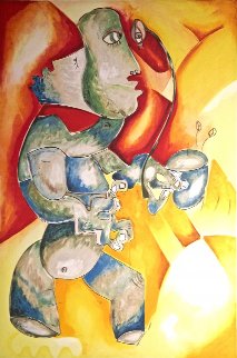 Green Hot Tea 1997 Limited Edition Print - Alexandra Nechita Green Hot Tea 1997 Limited Edition Print - Alexandra Nechita