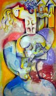 Wine Taster 2003 Overpaint Limited Edition Print by Alexandra Nechita - 0 Wine Taster 2003 Overpaint Limited Edition Print by Alexandra Nechita - 0
