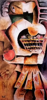 Orange Apple 1999 Limited Edition Print - Alexandra Nechita Orange Apple 1999 Limited Edition Print - Alexandra Nechita