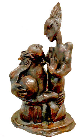 Beginning of Us Bronze Sculpture 2004 16 in Sculpture - Alexandra Nechita