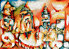 Skyline 1997 70x86 - Huge Mural Size Original Painting by Alexandra Nechita - 0