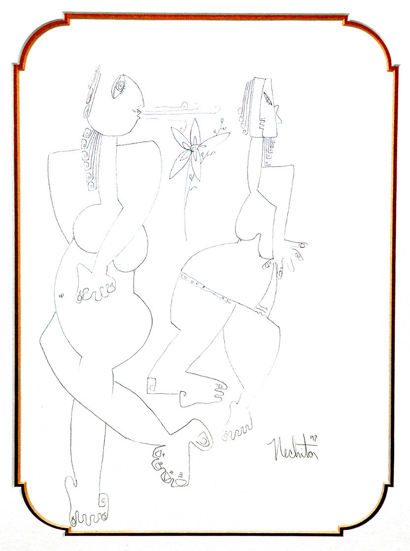 Flower Breath Drawing 1997 11x8 Drawing by Alexandra Nechita Flower Breath Drawing 1997 11x8 Drawing by Alexandra Nechita