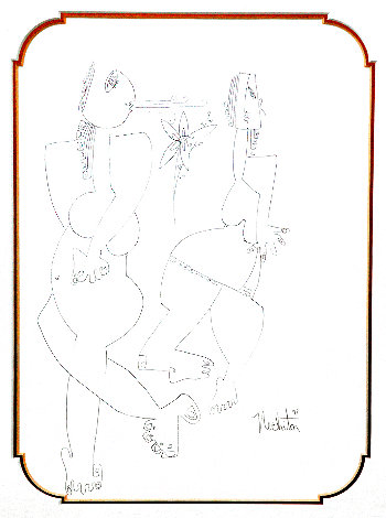 Flower Breath 1997 23x20 Drawing - Alexandra Nechita