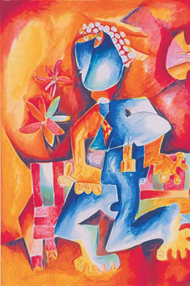 Portrait of a Disc Jockey 2005 Limited Edition Print by Alexandra Nechita Portrait of a Disc Jockey 2005 Limited Edition Print by Alexandra Nechita