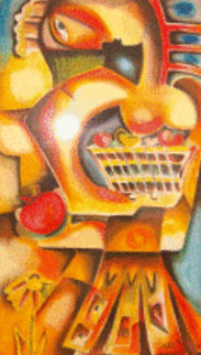 Orange Apple Overpaint 1999 Limited Edition Print - Alexandra Nechita Orange Apple Overpaint 1999 Limited Edition Print - Alexandra Nechita