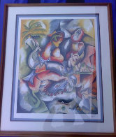 Swimming with Dolphins 1998 Limited Edition Print by Alexandra Nechita - 1 Swimming with Dolphins 1998 Limited Edition Print by Alexandra Nechita - 1