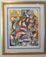 Swimming With Dolphins 1998 Limited Edition Print by Alexandra Nechita - 1 Swimming With Dolphins 1998 Limited Edition Print by Alexandra Nechita - 1