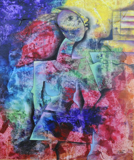 Turning on the Love Clock 2005 40x34 Super Huge Original Painting - Alexandra Nechita Turning on the Love Clock 2005 40x34 Super Huge Original Painting - Alexandra Nechita