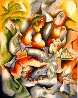 Swimming With Dolphins AP 1998 Limited Edition Print by Alexandra Nechita - 0 Swimming With Dolphins AP 1998 Limited Edition Print by Alexandra Nechita - 0