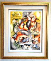 Swimming With Dolphins AP 1998 Limited Edition Print by Alexandra Nechita - 1 Swimming With Dolphins AP 1998 Limited Edition Print by Alexandra Nechita - 1