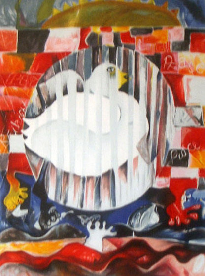 Earth is a Planet With One Peace Missing 1997 Limited Edition Print by Alexandra Nechita Earth is a Planet With One Peace Missing 1997 Limited Edition Print by Alexandra Nechita