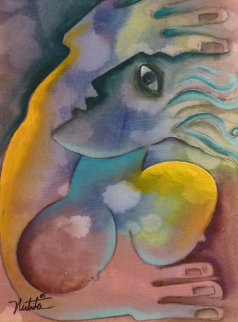 Unsettled Wind 2005 31x27 Original Painting - Alexandra Nechita Unsettled Wind 2005 31x27 Original Painting - Alexandra Nechita