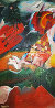 Volcanic Symphony 1995 73x39 (early) Huge Original Painting by Alexandra Nechita - 0