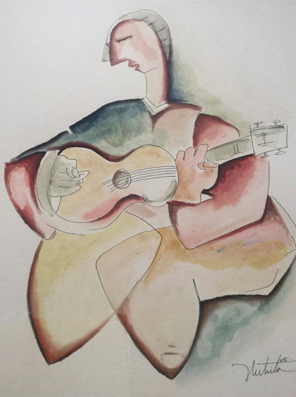 One Soul Study Watercolor 2005 25x29 Watercolor by Alexandra Nechita One Soul Study Watercolor 2005 25x29 Watercolor by Alexandra Nechita