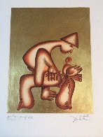 Untitled 23 k Gold Leaf Etching PP Limited Edition Print by Alexandra Nechita - 1 Untitled 23 k Gold Leaf Etching PP Limited Edition Print by Alexandra Nechita - 1