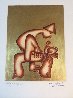 Untitled 23 k Gold Leaf Etching PP Limited Edition Print by Alexandra Nechita - 1 Untitled 23 k Gold Leaf Etching PP Limited Edition Print by Alexandra Nechita - 1
