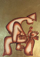 Untitled 23 k Gold Leaf Etching PP Limited Edition Print by Alexandra Nechita - 0 Untitled 23 k Gold Leaf Etching PP Limited Edition Print by Alexandra Nechita - 0