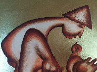 Untitled 23 k Gold Leaf Etching PP Limited Edition Print by Alexandra Nechita - 3 Untitled 23 k Gold Leaf Etching PP Limited Edition Print by Alexandra Nechita - 3