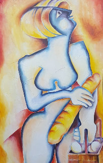Human Happenings 52x28 Original Painting - Alexandra Nechita Human Happenings 52x28 Original Painting - Alexandra Nechita