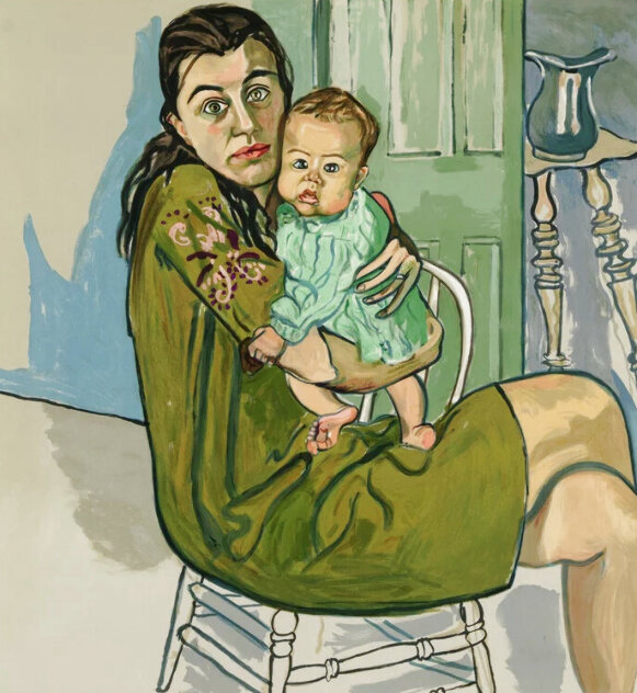 Mother and Child (Nancy and Olivia ) 1982 Limited Edition Print by Alice Neel