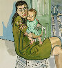 Mother and Child (Nancy and Olivia ) 1982 Limited Edition Print by Alice Neel - 0