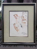 Arnie at the 1973 Masters Drawing 23x19 Arnold Palmer Drawing by LeRoy Neiman - 2