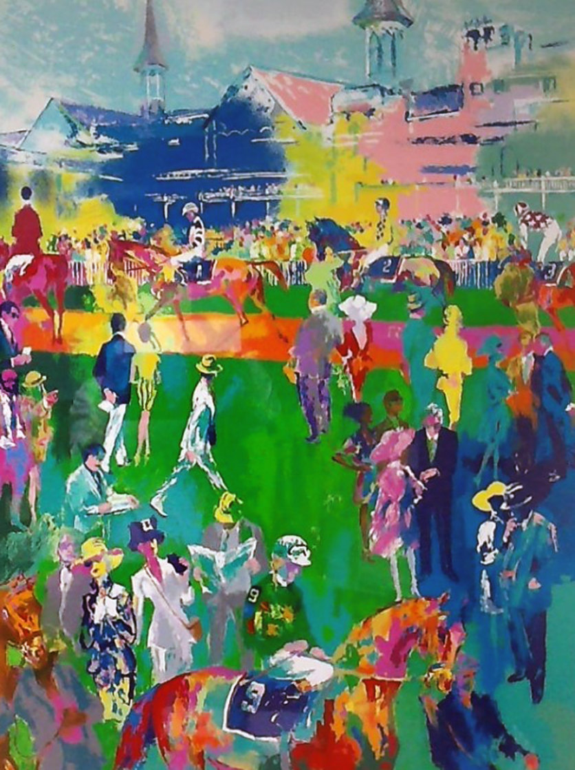 Derby Day Paddock 1997 by LeRoy Neiman