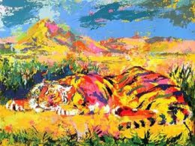 Delacroix Tiger 1977 Limited Edition Print by LeRoy Neiman Delacroix Tiger 1977 Limited Edition Print by LeRoy Neiman