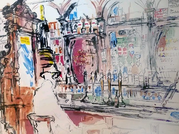Dublin Bar The Stag S Head 1990 By Leroy Neiman