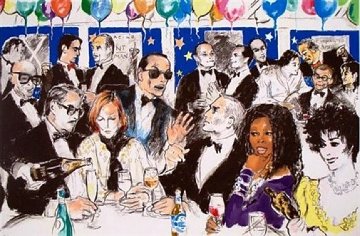 Celebrity Night At Spago AP 1993 Limited Edition Print - LeRoy Neiman Celebrity Night At Spago AP 1993 Limited Edition Print - LeRoy Neiman