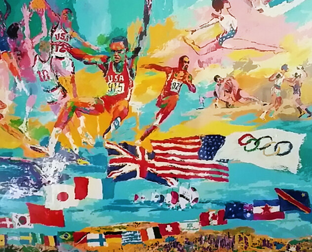 American Gold 1984 - Huge - Olympics Limited Edition Print by LeRoy Neiman