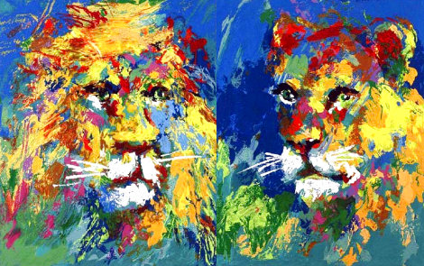 Lion and Lioness 2007 Limited Edition Print - LeRoy Neiman