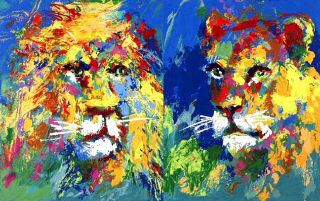Lion and Lioness 2007 Limited Edition Print by LeRoy Neiman