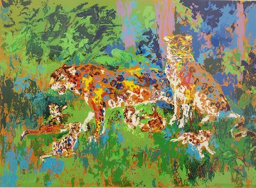 Jaguar Family 1980 Limited Edition Print - LeRoy Neiman Jaguar Family 1980 Limited Edition Print - LeRoy Neiman