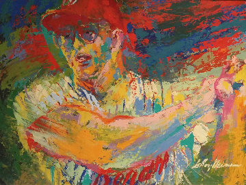Above RFK Stadium, Frank Howard Washington Senators 1970 31x42 Original Painting - LeRoy Neiman Above RFK Stadium, Frank Howard Washington Senators 1970 31x42 Original Painting - LeRoy Neiman
