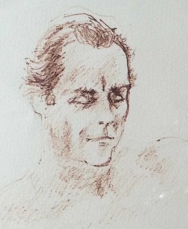 Untitled Drawing (Portrait of Jerome Zeitman) 1979 11x14 Drawing - LeRoy Neiman Untitled Drawing (Portrait of Jerome Zeitman) 1979 11x14 Drawing - LeRoy Neiman
