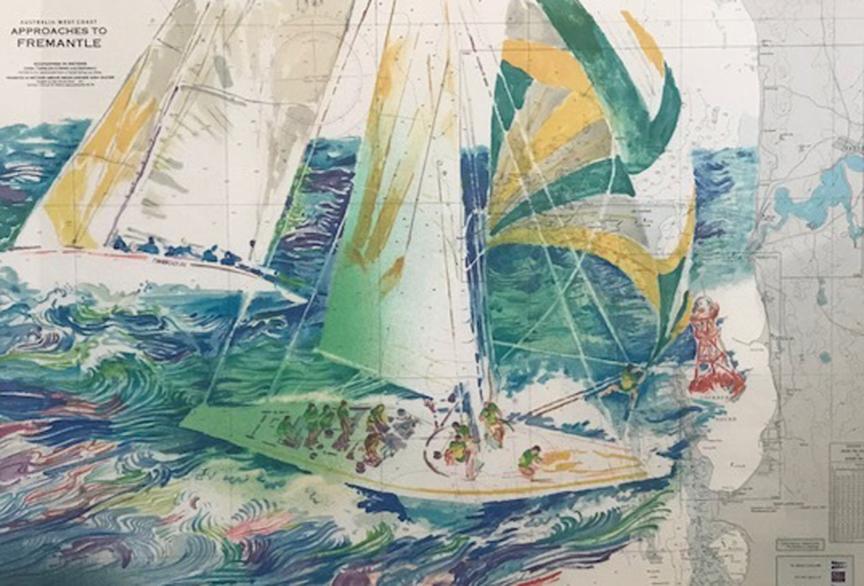 America's Cup Australia AP 1986 Limited Edition Print by LeRoy Neiman America's Cup Australia AP 1986 Limited Edition Print by LeRoy Neiman
